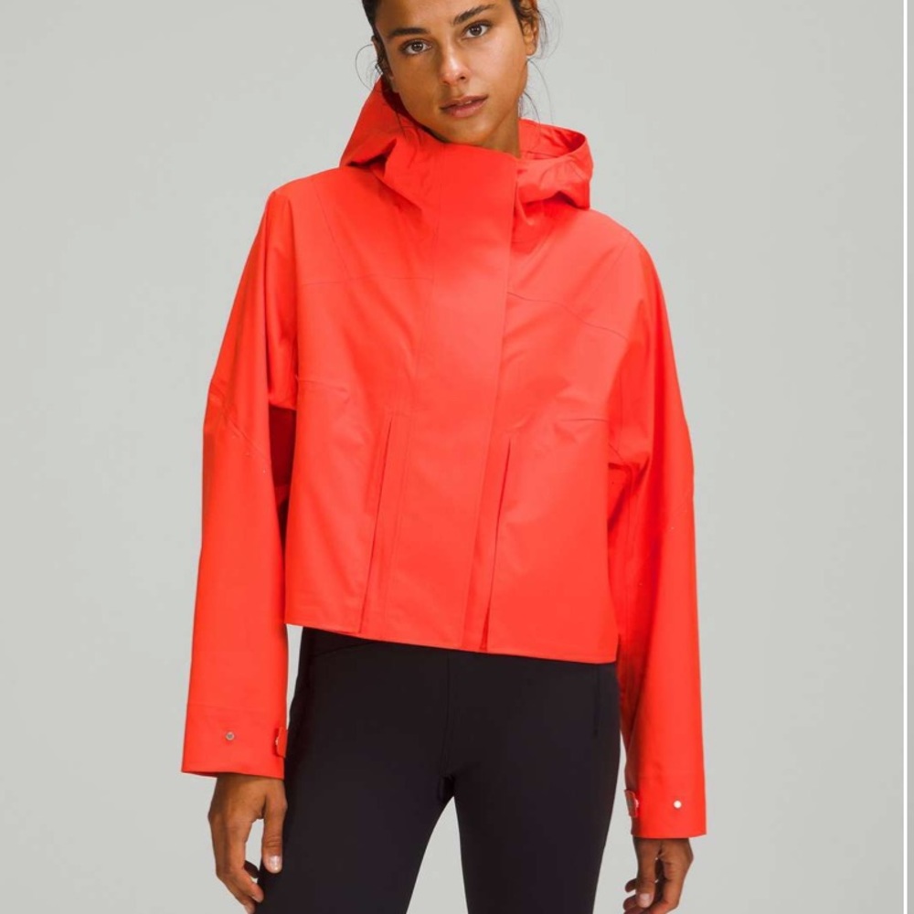 Lululemon Rain Chaser Jacket Sz 12 Autumn Red NWOT